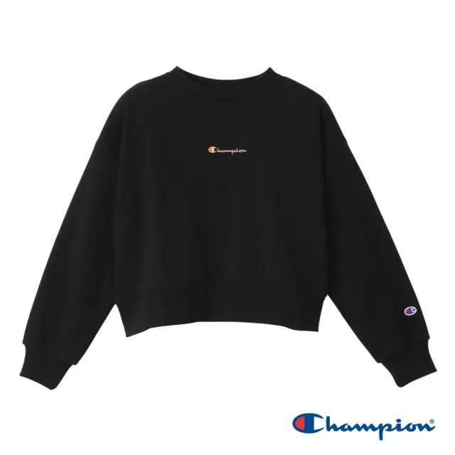 【Champion】官方直營-CASUAL日本系列刺繡短版大學T衛衣-女(3色可選)