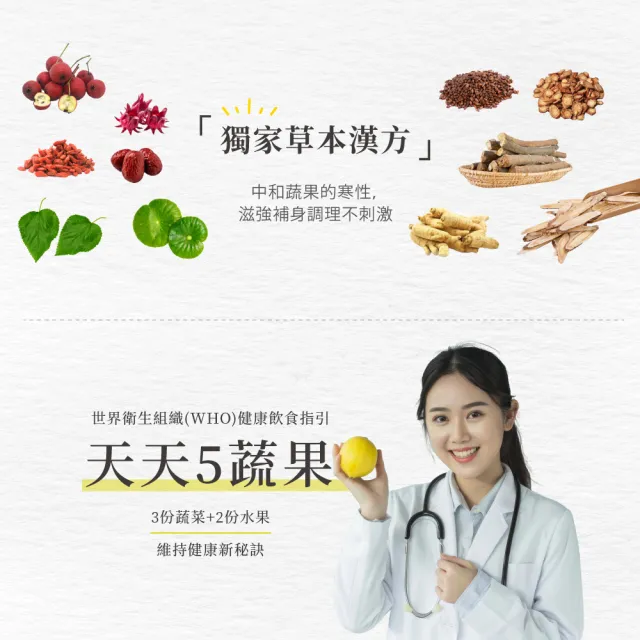 【統欣生技】蔬果五行精力湯 4入組(15包/入-蔬果汁.循環代謝.沖泡穀物.營養糊)