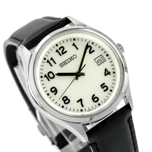 【SEIKO 精工】SOLAR太陽能 經典大三針數字夜光 皮帶手錶 石英錶38.7mm(SBPX157J / V157-0DX0Z)