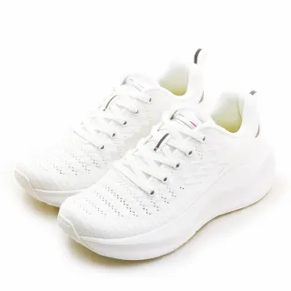 【LOTTO】女 專業輕量Q彈避震慢跑鞋 躍彈系列 白色學生鞋(白灰 8039)