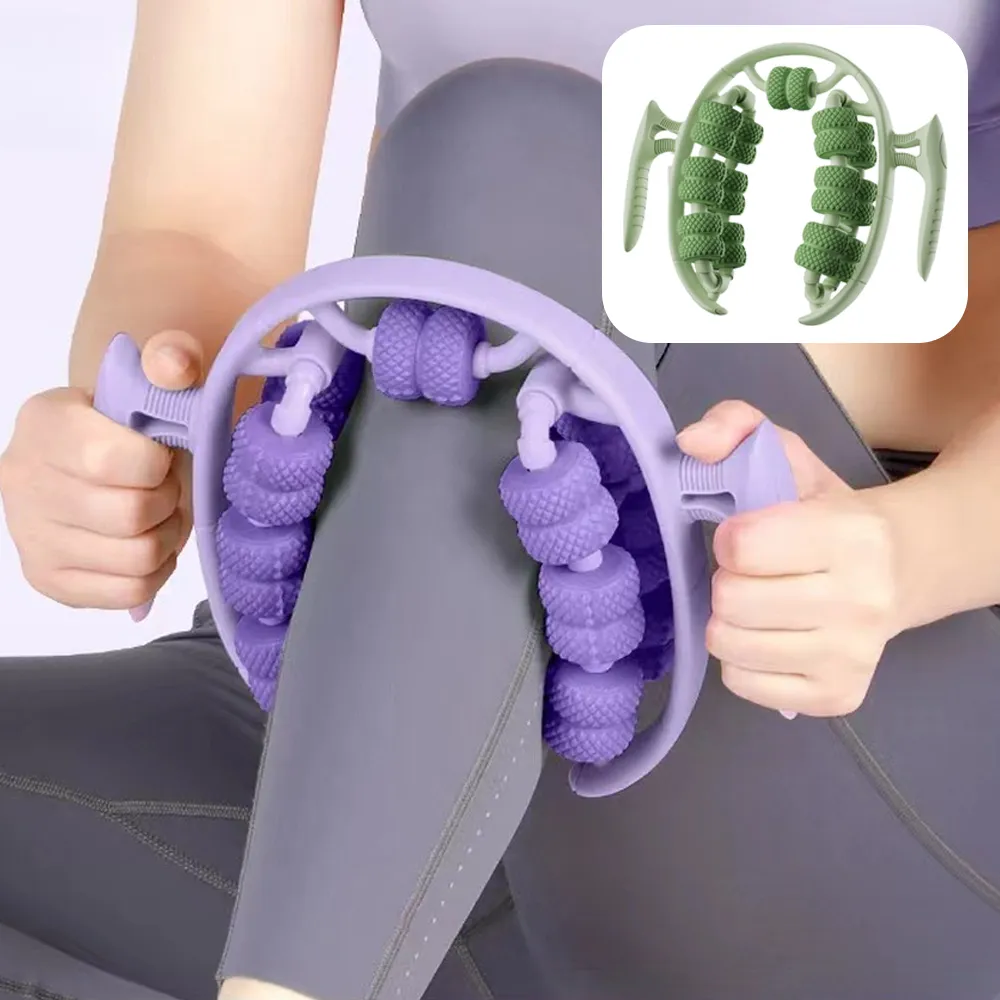 costway】26輪腿部按摩器環形夾腿滾輪小腿肌肉放鬆美腿器按摩瘦腿瑜伽輪(筋膜按摩/按摩滾輪) - momo購物網- 好評推薦-2026年1月