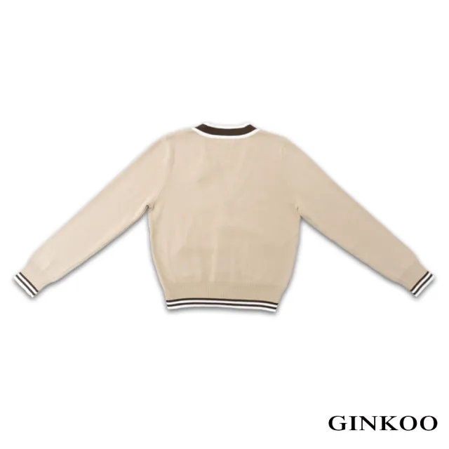 【GINKOO 俊克】氣質前口袋針織外套