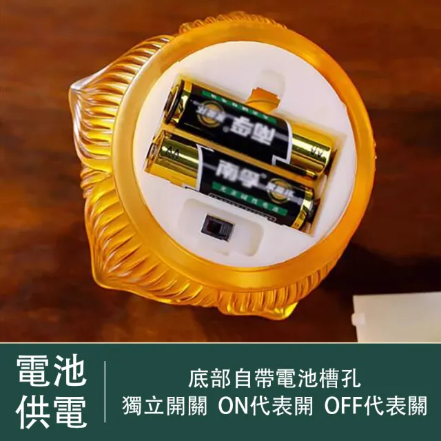 【艾嘉圖】led琉璃蓮花燈 電子蠟燭 佛前供燈 長明燈(菩薩供燈 神明燈 黃色)