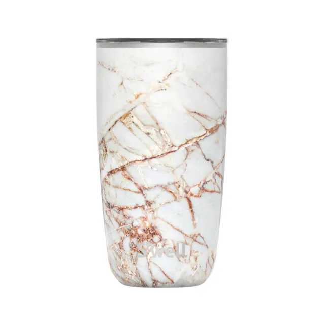 【S’well】美國 Tumbler不鏽鋼滑蓋保溫杯 鎏金石紋530ml / swell 保溫杯 保冰杯 推蓋直飲杯