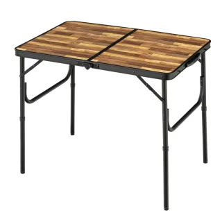 【BUNDOK】仿木紋鋁合金手提折合桌90 CM BD-243WB(仿木紋鋁合金手提折合桌90 CM BD-243WB)