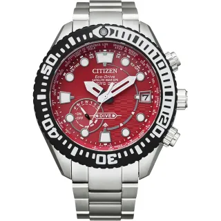 【CITIZEN 星辰】PROMASTER系列 東京紅限量版GPS衛星較時200米潛水錶  禮物  手錶(CC5005-68Z)