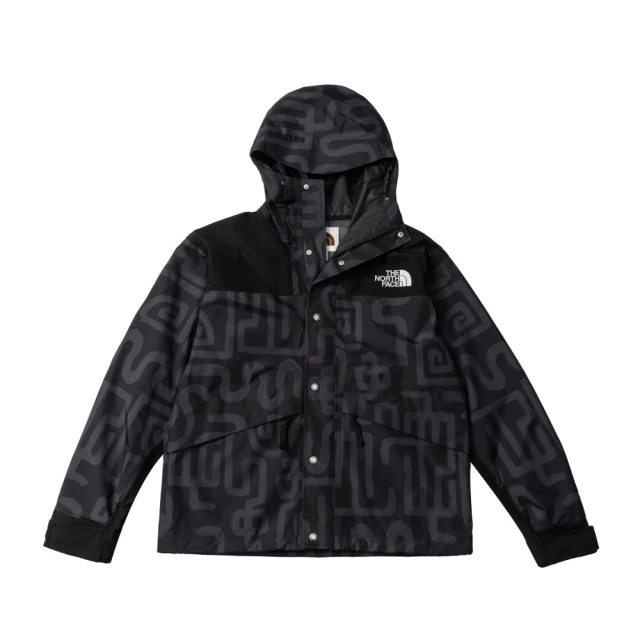 The North Face 北臉 外套 男款 運動連帽外套 防潑水 透氣 衝鋒衣 M RETRO 1986 黑 NF0A8AKJ8R0