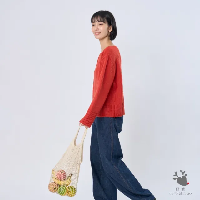 【so that’s me 好我】Hillary船型領平針羅文針織毛衣(紅)