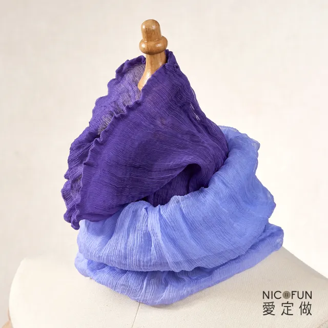 【NicoFun 愛定做】優雅33 木質系柳葉絲保暖圍脖(圍巾  防風 口罩 高爾夫球 圍巾 領巾 髮帶 桑蠶絲 真絲)