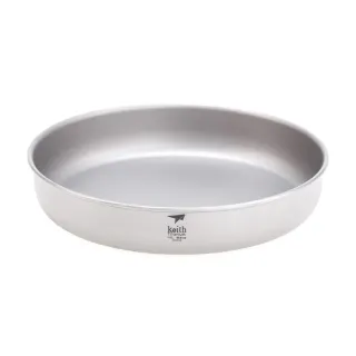 【Keith】鎧斯鈦蒸碟盤 1000ml / Ti8702(鈦盤鈦碟 蒸煮盤鈦煎盤 輕量餐盤 野炊煎鍋 露營平底鍋)