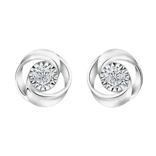 【Just Diamond】鎮金店 18K金 Dreamy 花蕾 鑽石耳環