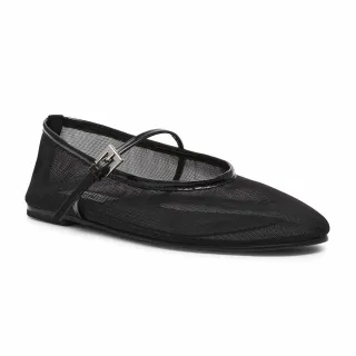 【steve madden】MASH 透膚網布瑪莉珍鞋(黑色)