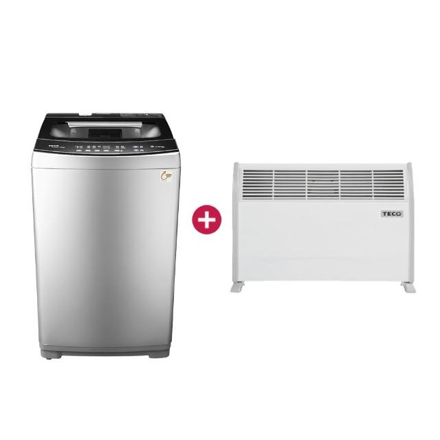 【TECO 東元】10kg 變頻直立式洗衣機+浴臥兩用電暖器(W1068XS + YN2002CB)