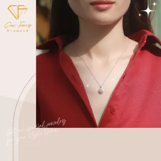 【CF Diamond】項鍊 莫桑鑽《公主圓包》(雙11 1克拉  鑽石 項鏈  生日禮物)