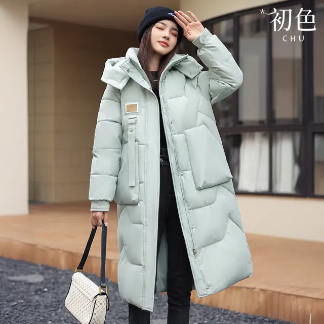 【初色】抗寒防風純色百搭科技保暖纖維棉極暖加厚外套-4款任選-39121(M-2XL可選)