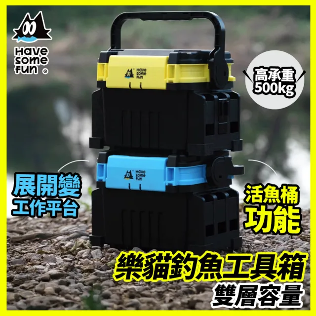 【樂貓釣Have Some Fun】釣魚工具箱(釣魚工具箱 釣魚箱 路亞箱 釣蝦工具箱 釣箱 釣具箱)