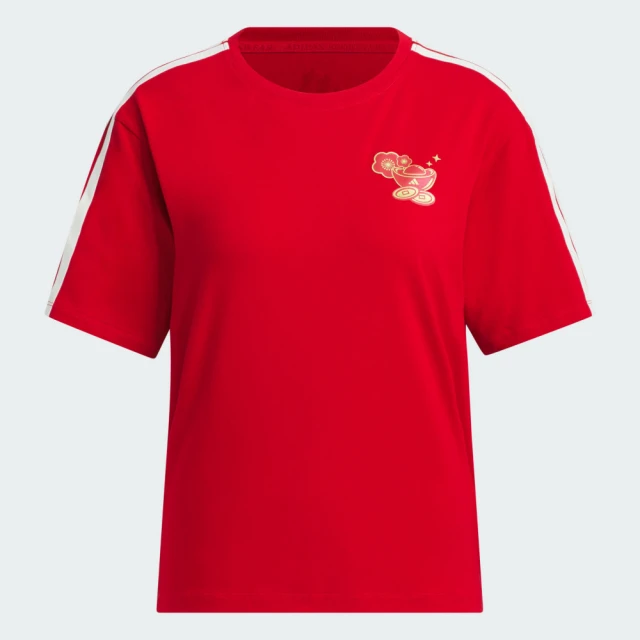 adidas 愛迪達 短袖上衣 女 CNY新年 CW SS TEE 紅 JM8836