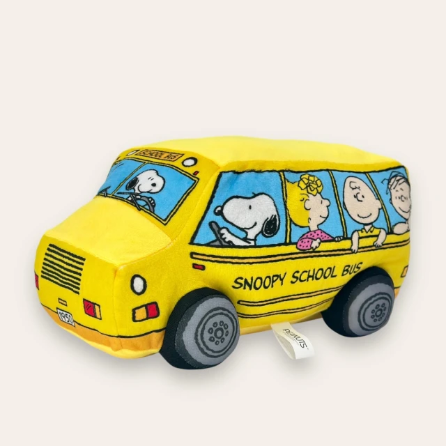 PEANUTS SNOOPY史努比校車玩偶抱枕(12吋史努比校車 3712010)