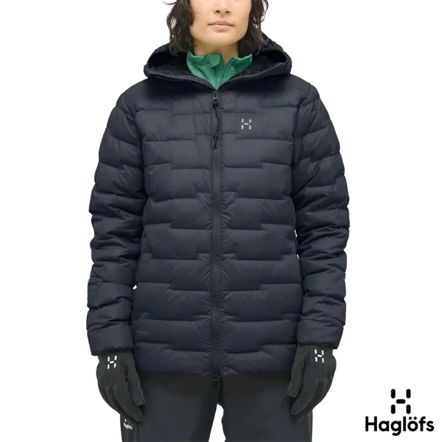 【Haglofs】女 Roc Flash Down 羽絨連帽外套(黑色)