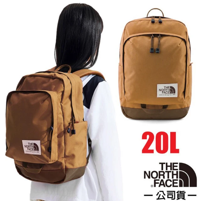 The North Face 兒童/青少年 抗撕裂多功能減震透氣後背包20L.休閒運動上學書包(8B23-5K2 拿鐵褐)