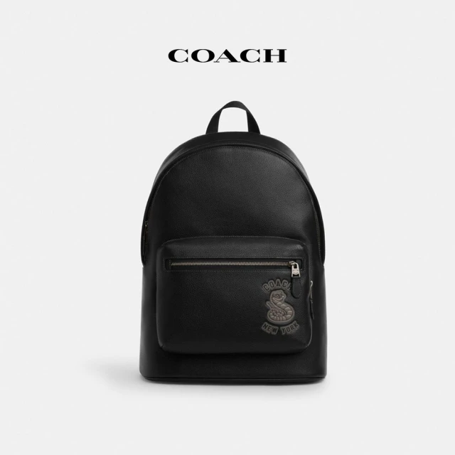 COACH 蔻馳官方直營 WEST蛇圖案NEW YEAR 後背包-灰銅色/混合黑色(CY822)