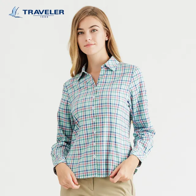 【TRAVELER 旅行者】女款吸排抗UV保暖襯衫|242TR704(吸排/抗UV/上衣)