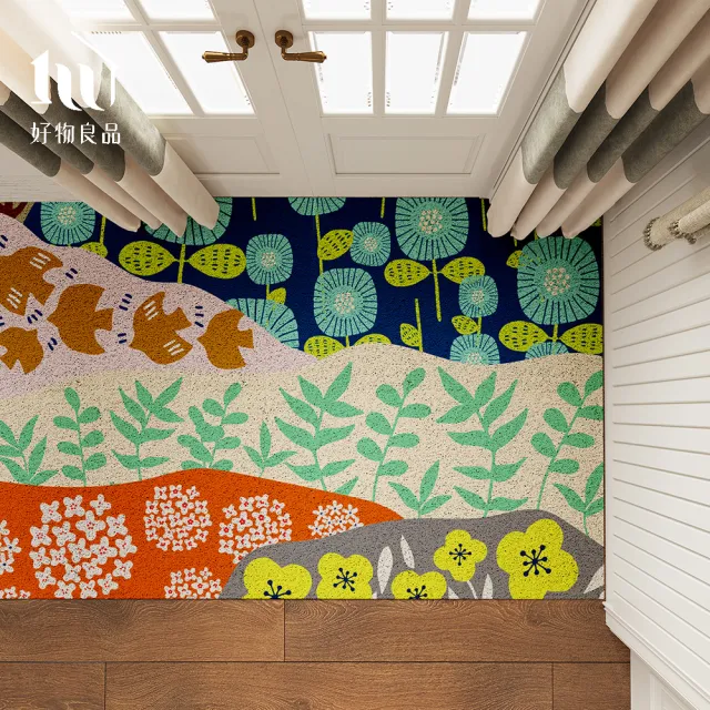 【好物良品】60x120cm_好物良品設計可剪裁玄關絲圈刮泥墊(防滑刮泥墊 腳踏墊 除塵墊 玄關地墊 絲圈地墊)