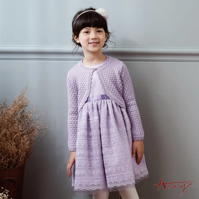 橘魔法 經典格子針織連衣裙(長版上衣 長袖洋裝 長袖 毛衣 