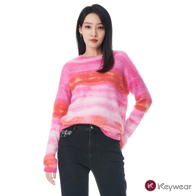 KeyWear 奇威名品 亮片紗特殊織法針織毛衣優惠推薦