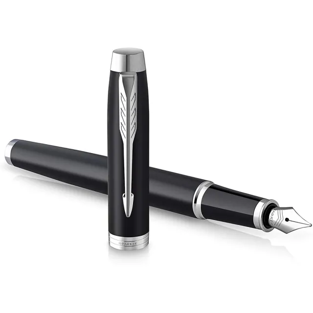 【PARKER】派克 新IM 經典霧黑白夾 F尖鋼筆