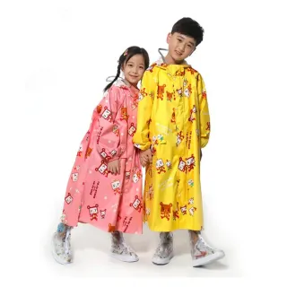 【FAIRRAIN】親子豆腐熊寶貝前開式兒童雨衣(2色可選)