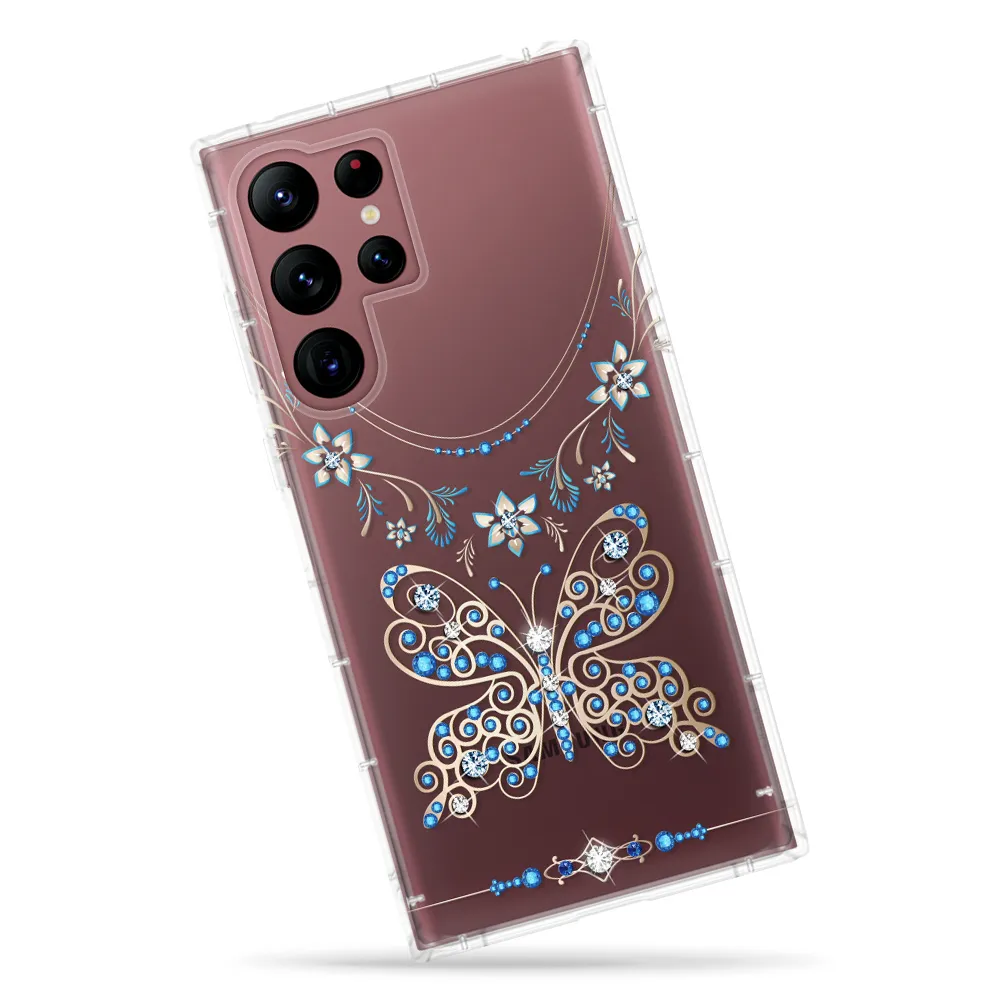 【Meteor】Samsung Galaxy S25 Ultra 奧地利彩鑽空壓防摔手機殼(蝶戀鑽)