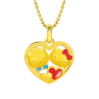 【Just Gold 鎮金店】Kitty & Daniel 浪漫約定純金系列 黃金墜子(愛心)
