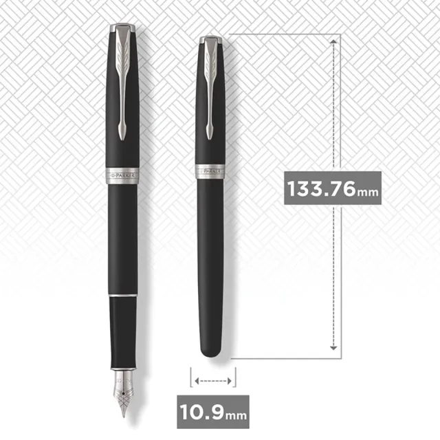 【PARKER】派克 卓爾霧黑白夾 F尖 鋼筆 法國製造