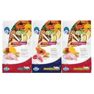 【Farmina 法米納】FTC天然熱帶水果系列-貓糧1.5kg(貓飼料/雞肉芒果/羊肉木瓜/全齡貓/室內貓/結紮貓)