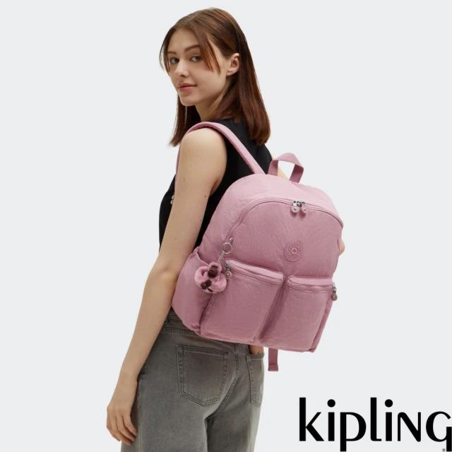 KIPLING官方旗艦館 藍底小花可愛長方形小包-TALLY