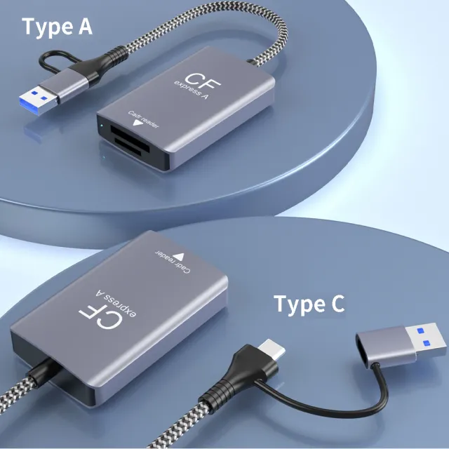 【SunLight】XF-AD 2合1高速讀卡機 支援 CFexpress Type-A + SDHC 雙插槽 鋁合金外殼(USB3.2 Gen2 10Gbps)