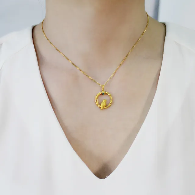 【Just Gold 鎮金店】鳥語 The Nightingale  黃金吊墜(不含鍊)