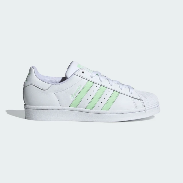 adidas 愛迪達 Superstar W 女 休閒鞋 經典 復古 三葉草 貝殼頭 穿搭 白 淺綠(IE3005)