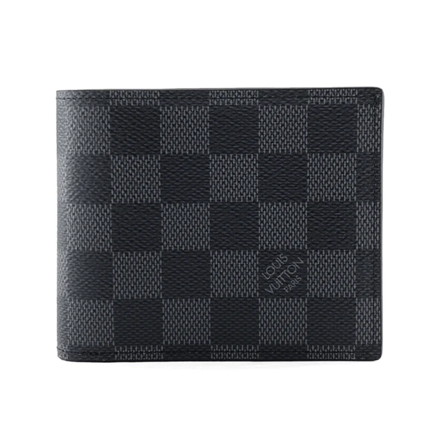 Louis Vuitton 路易威登 Amerigo 棋盤格紋Damier Graphite 帆布八卡短夾