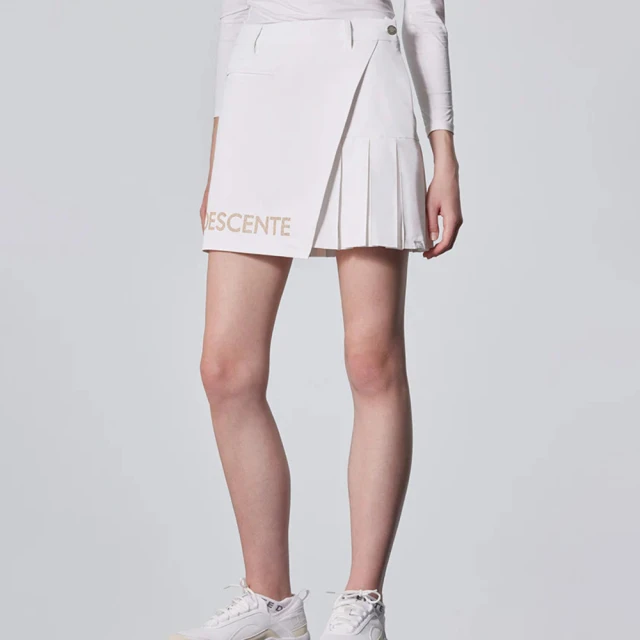 DESCENTE CRYSTAL COLLECTION PLEATED SKIRT WITH INNER PANTS 女士 施華洛世奇高爾夫球裙(白色)