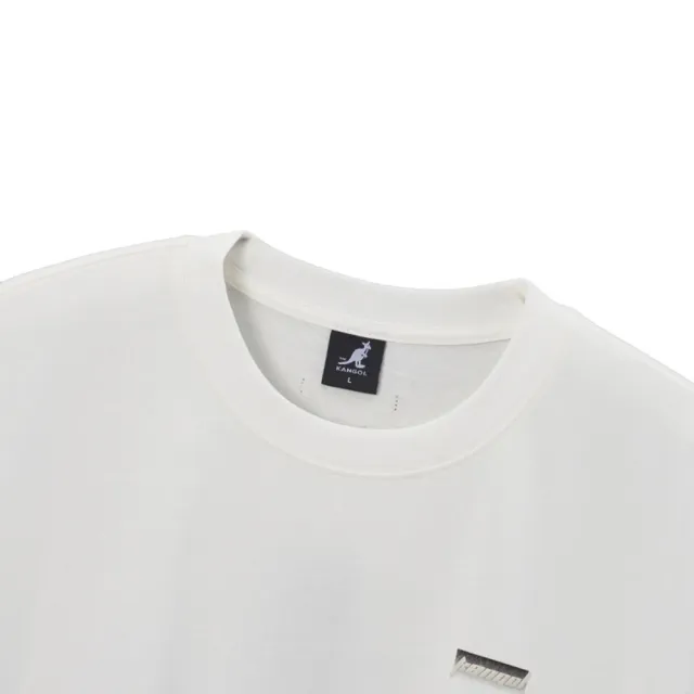 【KANGOL】長袖 白 印花LOGO 圓領T 中性(6455100300)