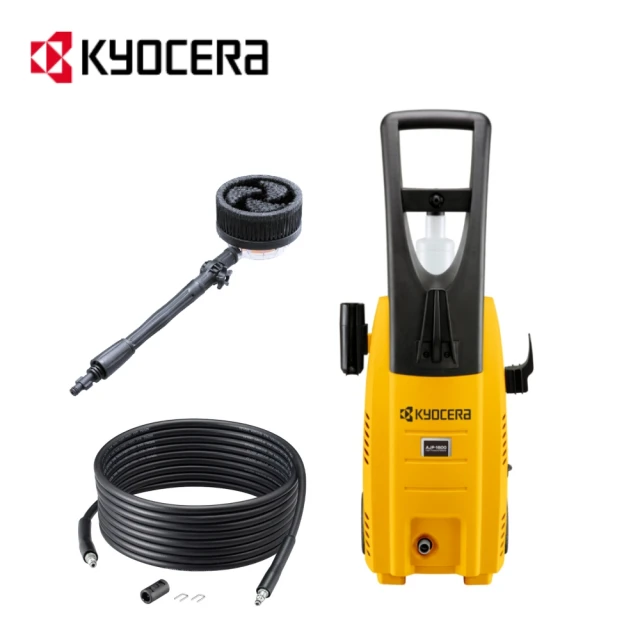 KYOCERA 京瓷 日本高壓清洗機 洗車機加圓形旋轉刷+8米延長高壓管(AJP-1600+圓形旋轉刷+8米延長高壓管)