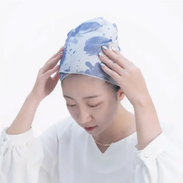 【SIKAER】夏日花色｜好好棉-自黏擦髮巾 寬版 L 37x100cm - 3入組(包頭巾 乾髮帽 吸水毛巾 擦頭巾 毛巾)