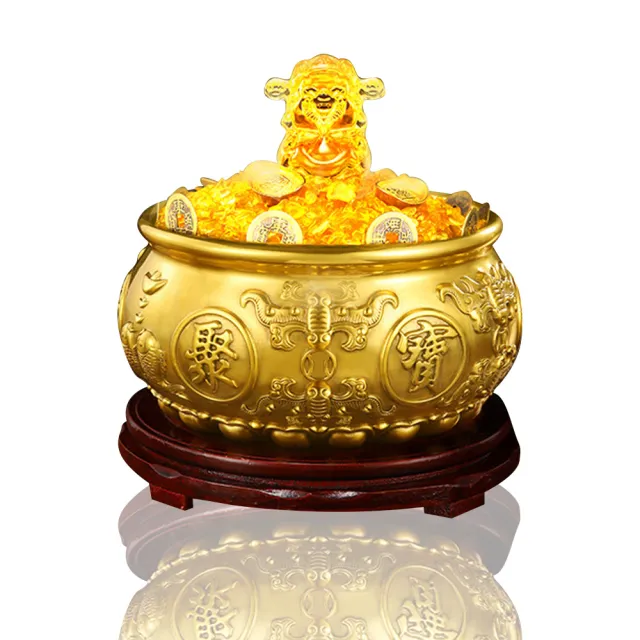 MINT嚴選】開運招財聚寶盆財神到/元寶套裝直徑8cm(開運招財聚寶盆招財