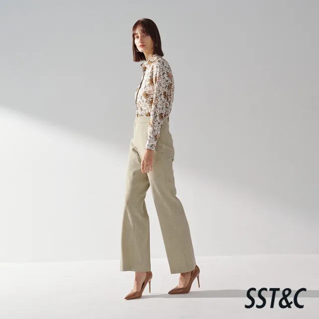 【SST&C】女裝 淺抹茶色直筒版西裝褲01022411004(換季65折)