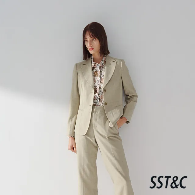 【SST&C】女裝 淺抹茶色劍領適中版西裝外套01012411004(換季65折)