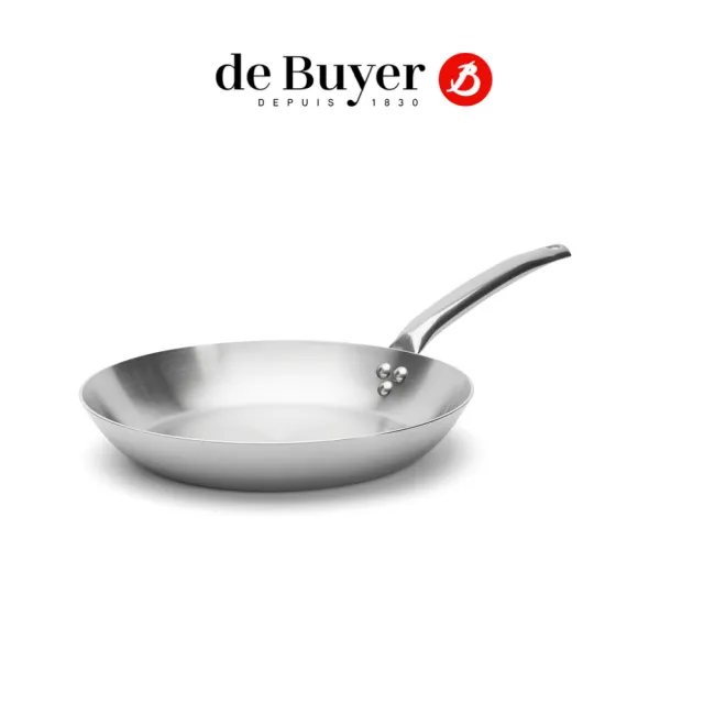 【de Buyer 畢耶】Alchimy系列 3層複合不鏽鋼單柄平底鍋32cm-適用IH爐(不含鍋蓋)