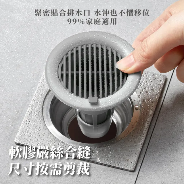【防臭神器】TPR排水防堵過濾地漏(快速排水 防蟲防蟑 防臭地漏芯 地漏蓋 落水頭 過濾網 地漏塞 排水孔)