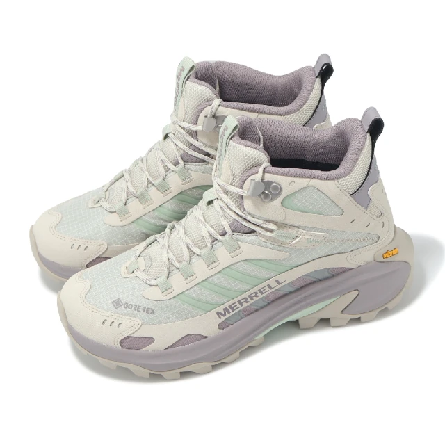 MERRELL 登山鞋 Moab Speed 2 Mid GTX 女鞋 綠 紫 防水 戶外 機能 郊山 Vibram(ML038500)